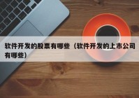 軟件開發(fā)的股票有哪些（軟件開發(fā)的上市公司有哪些）