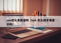 seo優(yōu)化有前途嗎（seo 優(yōu)化技術難度大嗎）