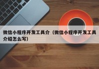 微信小程序開發(fā)工具介（微信小程序開發(fā)工具介紹怎么寫）