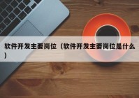 軟件開發(fā)主要崗位（軟件開發(fā)主要崗位是什么）