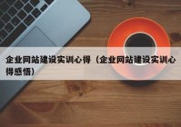 企業(yè)網(wǎng)站建設(shè)實(shí)訓(xùn)心得（企業(yè)網(wǎng)站建設(shè)實(shí)訓(xùn)心得感悟）