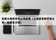 定制小程序開發(fā)公司收費（小程序定制開發(fā)公司一般要多少錢）