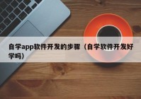 自學app軟件開發(fā)的步驟（自學軟件開發(fā)好學嗎）