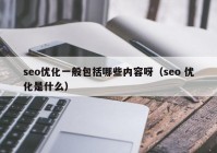 seo優(yōu)化一般包括哪些內容呀（seo 優(yōu)化是什么）