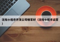 沈陽小程序開發(fā)公司哪家好（沈陽小程序運營）