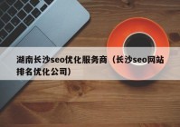 湖南長沙seo優(yōu)化服務商（長沙seo網站排名優(yōu)化公司）