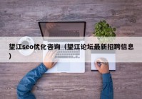 望江seo優(yōu)化咨詢（望江論壇最新招聘信息）