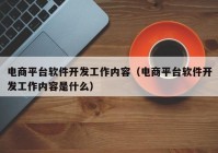 電商平臺軟件開發(fā)工作內(nèi)容（電商平臺軟件開發(fā)工作內(nèi)容是什么）